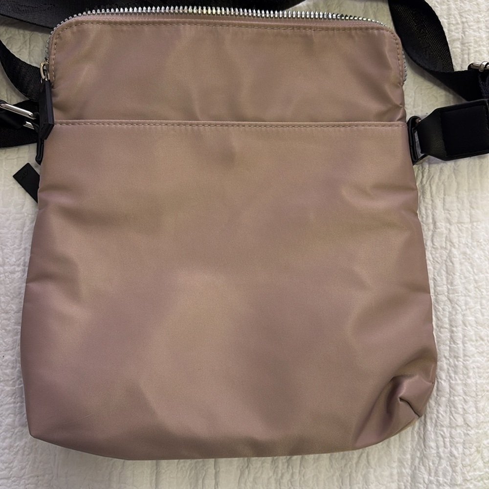 Anne Klein Sport Lilac Nylon Crossbody Bag with Black Adjustable Strap. - Picture 7 of 9